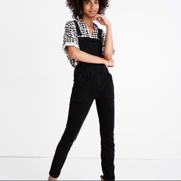 Madewell Black Denim Overalls in Lunar Wash | XS - Picture 2 of 16